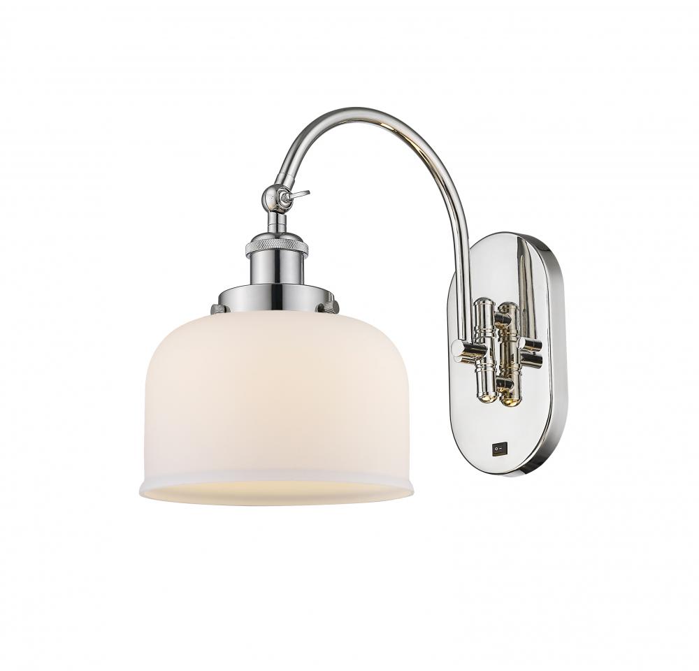 Bell - 1 Light - 8 inch - Polished Nickel - Sconce