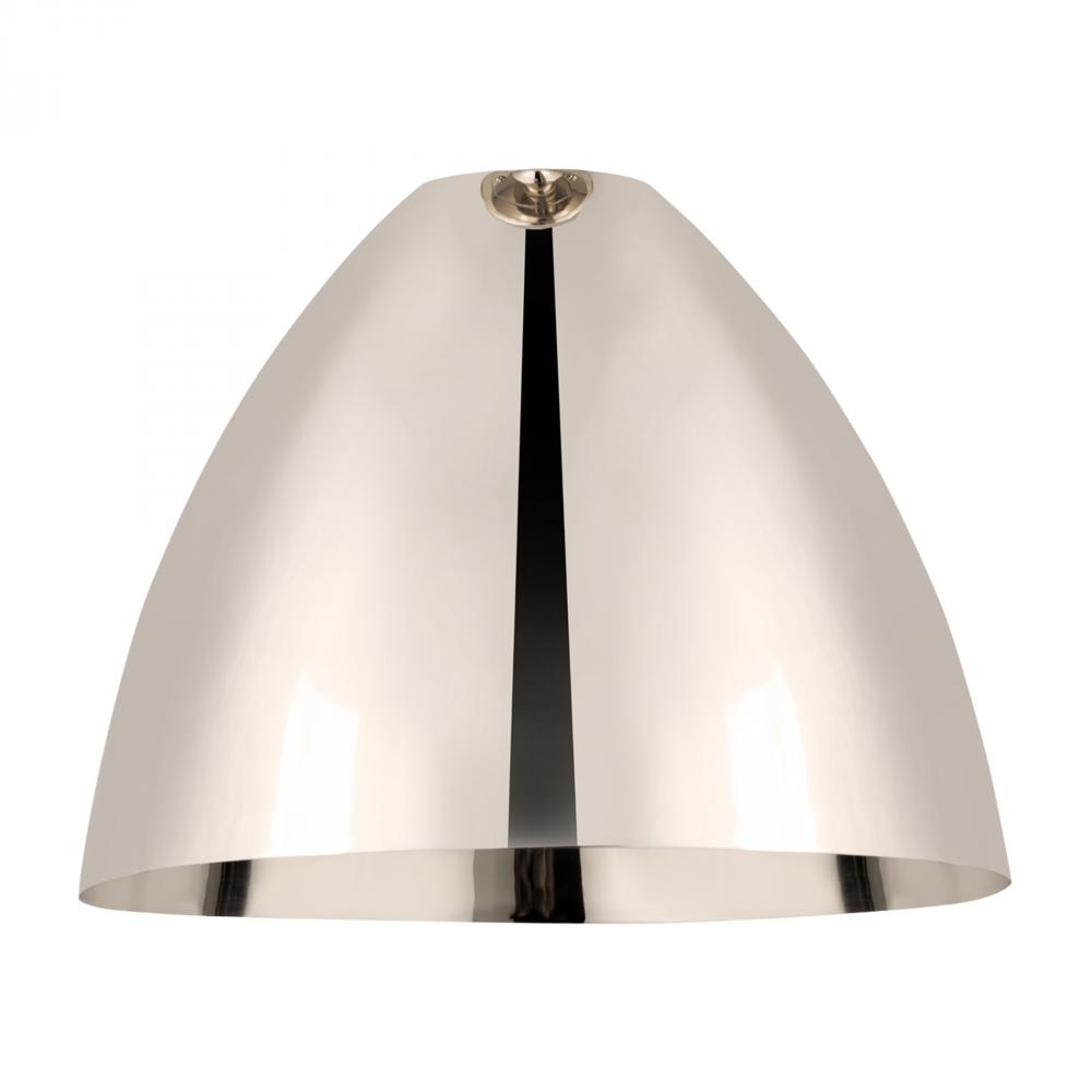 Metal Bristol Light 16 inch Polished Nickel Metal Shade