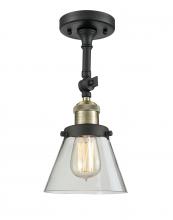 Innovations Lighting 201F-BAB-G62 - Cone - 1 Light - 6 inch - Black Antique Brass - Semi-Flush Mount