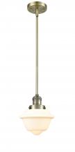  201S-AB-G531 - Oxford - 1 Light - 8 inch - Antique Brass - Stem Hung - Mini Pendant