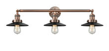  205-AC-M6 - Railroad - 3 Light - 32 inch - Antique Copper - Bath Vanity Light