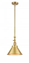  206-SG-M10-SG - Briarcliff - 1 Light - 10 inch - Satin Gold - Stem Hung - Mini Pendant