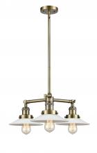 Innovations Lighting 207-AB-G1 - Halophane - 3 Light - 22 inch - Antique Brass - Stem Hung - Chandelier