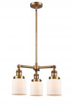 Innovations Lighting 207-BB-G51 - Bell - 3 Light - 19 inch - Brushed Brass - Stem Hung - Chandelier