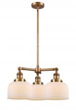 Innovations Lighting 207-BB-G71-LED - Bell - 3 Light - 22 inch - Brushed Brass - Stem Hung - Chandelier