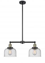 Innovations Lighting 209-BAB-G74-LED - Bell - 2 Light - 21 inch - Black Antique Brass - Stem Hung - Island Light