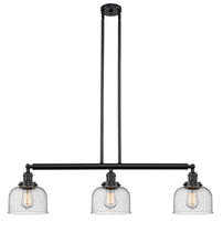 Innovations Lighting 213-BK-G74 - Bell - 3 Light - 41 inch - Matte Black - Stem Hung - Island Light