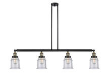 Innovations Lighting 214-BAB-G184 - Canton - 4 Light - 51 inch - Black Antique Brass - Stem Hung - Island Light