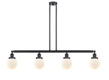 Innovations Lighting 214-BK-G201-6-LED - Beacon - 4 Light - 51 inch - Matte Black - Stem Hung - Island Light