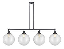 Innovations Lighting 214-BK-G202-12 - Beacon - 4 Light - 56 inch - Matte Black - Stem Hung - Island Light