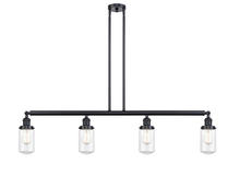 Innovations Lighting 214-BK-G312-LED - Dover - 4 Light - 49 inch - Matte Black - Stem Hung - Island Light