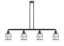 Innovations Lighting 214-BK-G51-CE - Bell Cage - 4 Light - 50 inch - Matte Black - Stem Hung - Island Light