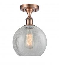 Innovations Lighting 516-1C-AC-G125 - Athens - 1 Light - 8 inch - Antique Copper - Semi-Flush Mount