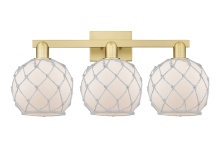 Innovations Lighting 716-3W-SG-G121-8RW - Farmhouse Rope - 3 Light - 27 inch - Satin Gold - Bath Vanity Light