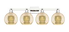 Innovations Lighting 716-4W-PN-G128-8 - Athens - 4 Light - 35 inch - Polished Nickel - Bath Vanity Light