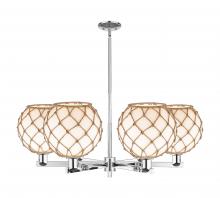 Innovations Lighting 716-6CR-PC-G121-10RB - Farmhouse Rope - 6 Light - 40 inch - Polished Chrome - Stem hung - Chandelier