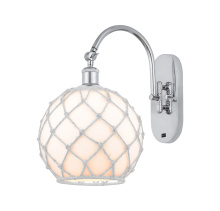 Innovations Lighting 918-1W-PC-G121-10RW - Farmhouse Rope - 1 Light - 10 inch - Polished Chrome - Adjustable - Sconce