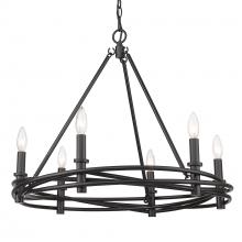 Golden 1417-6 BLK - 6 Light Chandelier