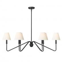 Golden 3690-LP NB-IL - Kennedy Linear Pendant in Natural Black with Ivory Linen Shade