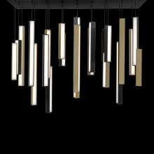 Modern Forms US Online PD-64814L-BK/AB-BK - Chaos Multilight Pendant Light