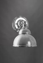 Toltec Company 40-CH-427 - One Light Chrome Double Bubble Metal Shade Wall Light