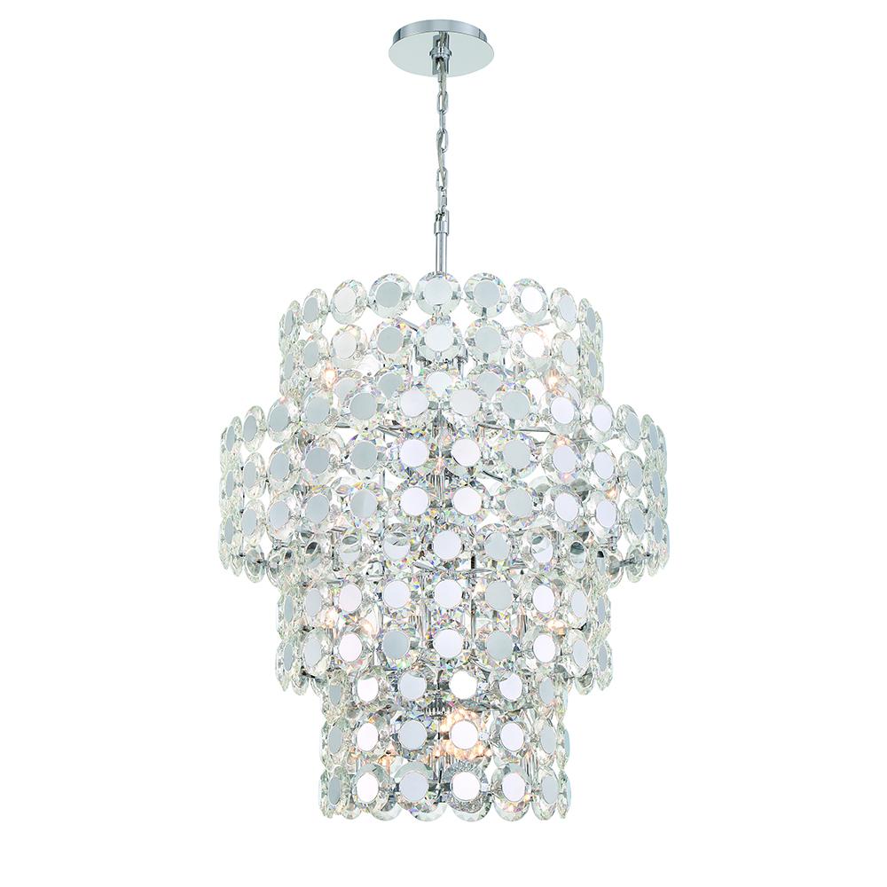 Perrene 24 Light Chandelier in Chrome