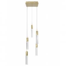 Avenue Lighting HF1900-5-GL-BB-C - The Original Glacier Collection 5 Light Multi Pendant in Polished Chrome with Clear Crystal