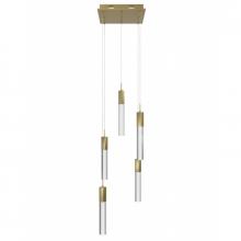 Avenue Lighting HF1900-5-GL-BB-SNW - The Original Glacier Collection 5 Light Multi Pendant in Polished Chrome with Snow Crystal