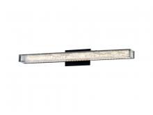 Avenue Lighting HF9221-BLK - Cermack St. 20" LED Rectangular Vanity Bath Bar in Black with  marbleized Acylic Shade