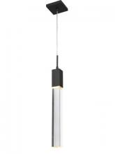 Avenue Lighting HF1901-1-GL-BK-C - The Original Glacier Collection 12"  Pendant in Black with Clear Crystal