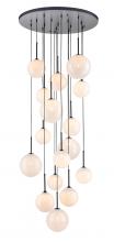 Avenue Lighting HF4266-BK-WHT - Delilah 34" Multi Pendants in Black with White Glass
