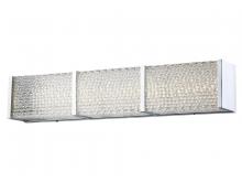 Avenue Lighting HF1122-CH - Cermack St. 32"  LED Resctangular  Vanity Bath Bar in Polished Chrome with Textured Glass