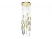 Avenue Lighting HF2021-BOA-BB - Main Street  21 Light Multi Pendant in Brushed Brass with Studded Glass