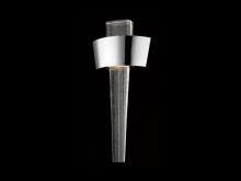 Avenue Lighting HF3007-PN - The Original Glacier Avenue 24"  Curved Frame Wall Sconce in Polished Nickel with Bubbled Crysta