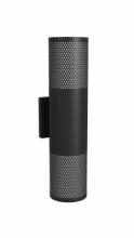 Avenue Lighting AV2718-BLK - Avenue Outdoor 18" Cylindrical Sconce in Black with Perforated Frame