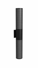 Avenue Lighting AV2736-BLK - Avenue Outdoor 36" Cylindrical Sconce in Black with Perforated Frame