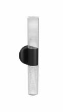 Avenue Lighting HF3305-BK - The Strand 19" LED Laser Cut Spiral Glass Wall Sconce in Black
