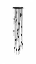 Avenue Lighting HF3331-BK - Strand 31-Light Multi Pendant in Black with Laser Cut Spiral Glass