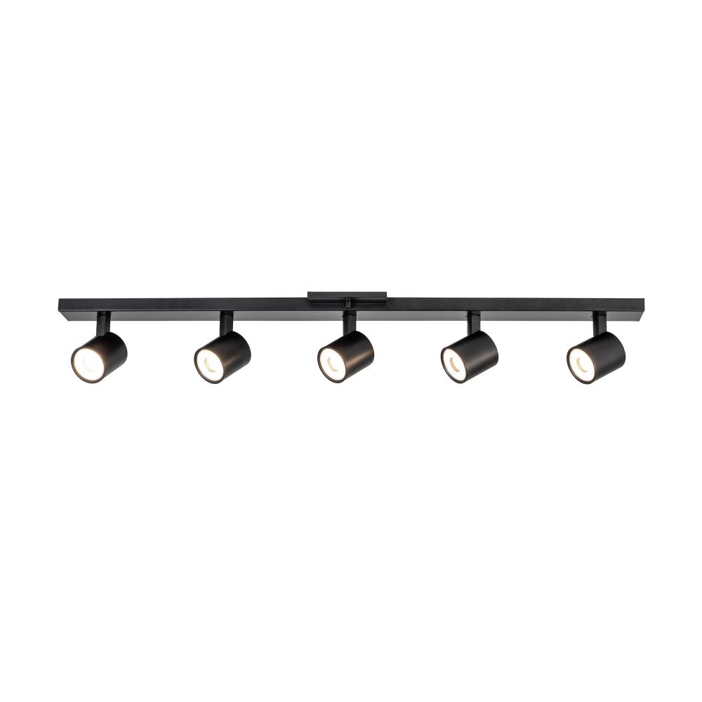 Arnold 5-Head Black LED Track Lights