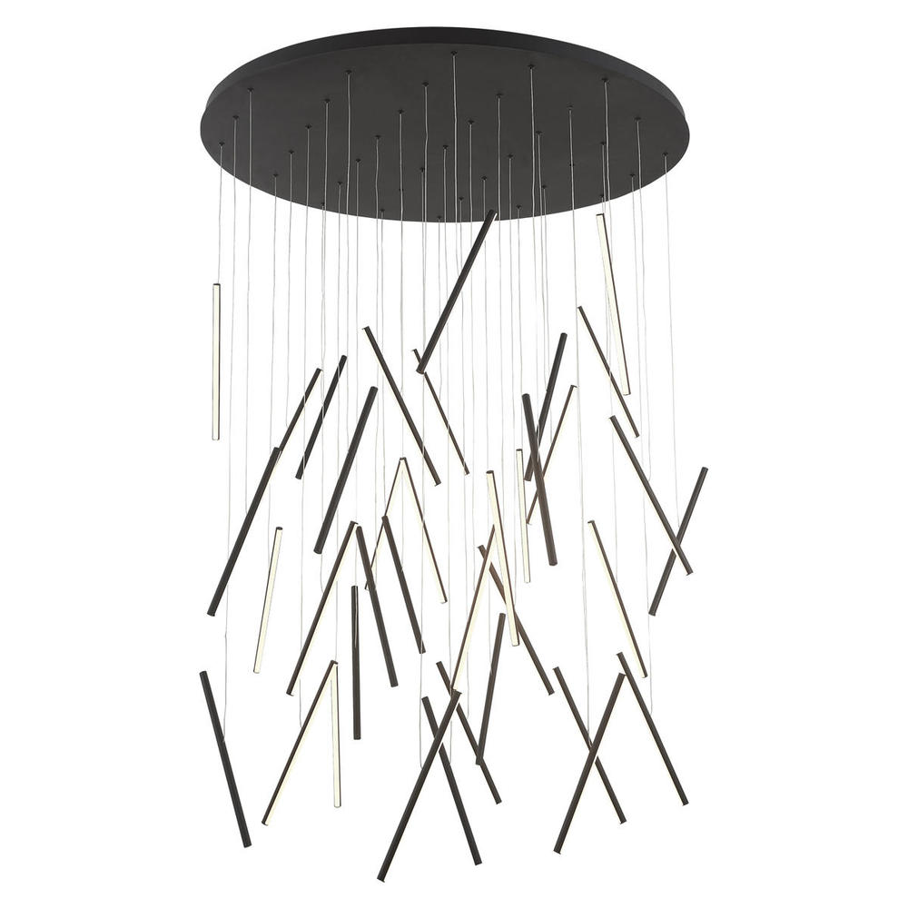 Chute 50-in Black LED Multi Pendant