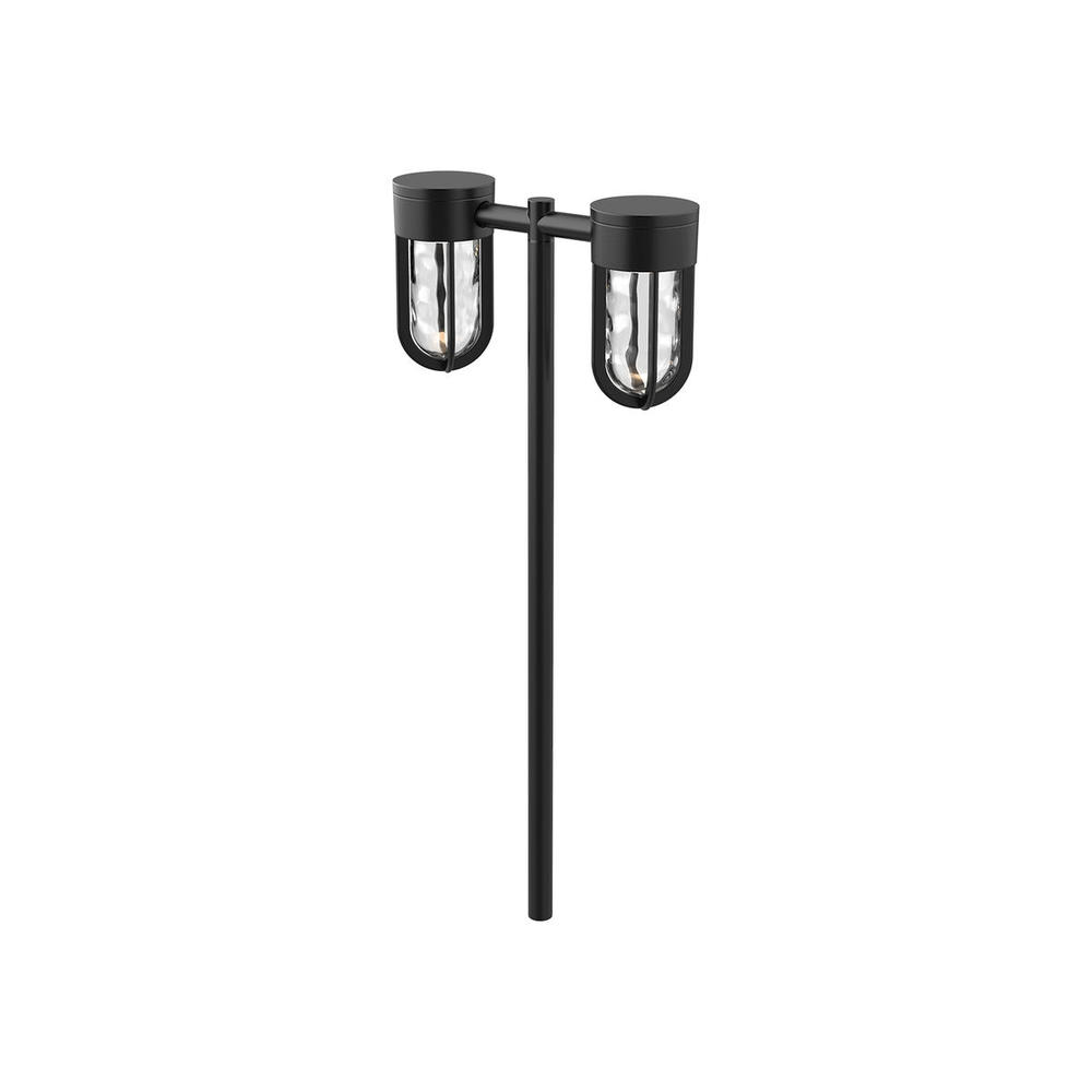 DAVY 24" DOUBLE EXTERIOR GARDEN BLACK, 9W, LV 12VAC, 3000K, 90CRI