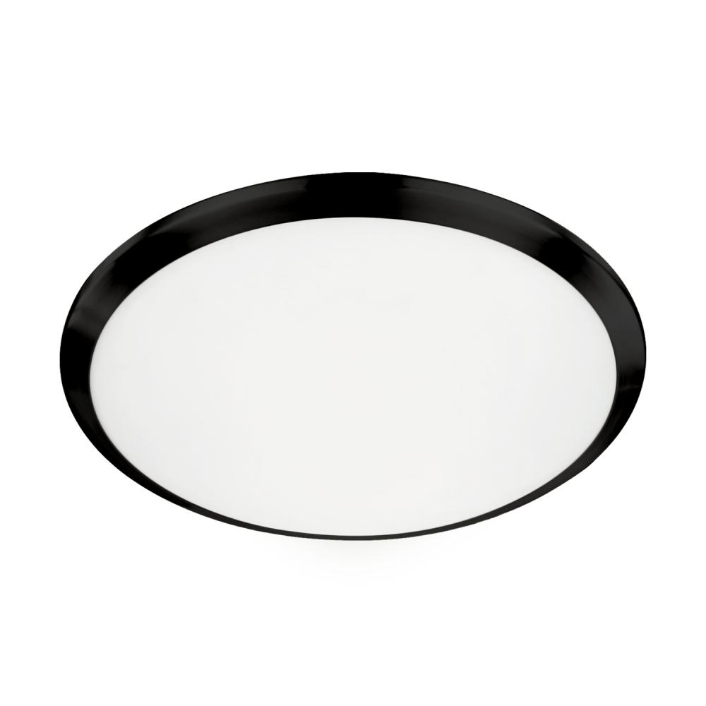 Malta 15-in Black LED Flush Mount