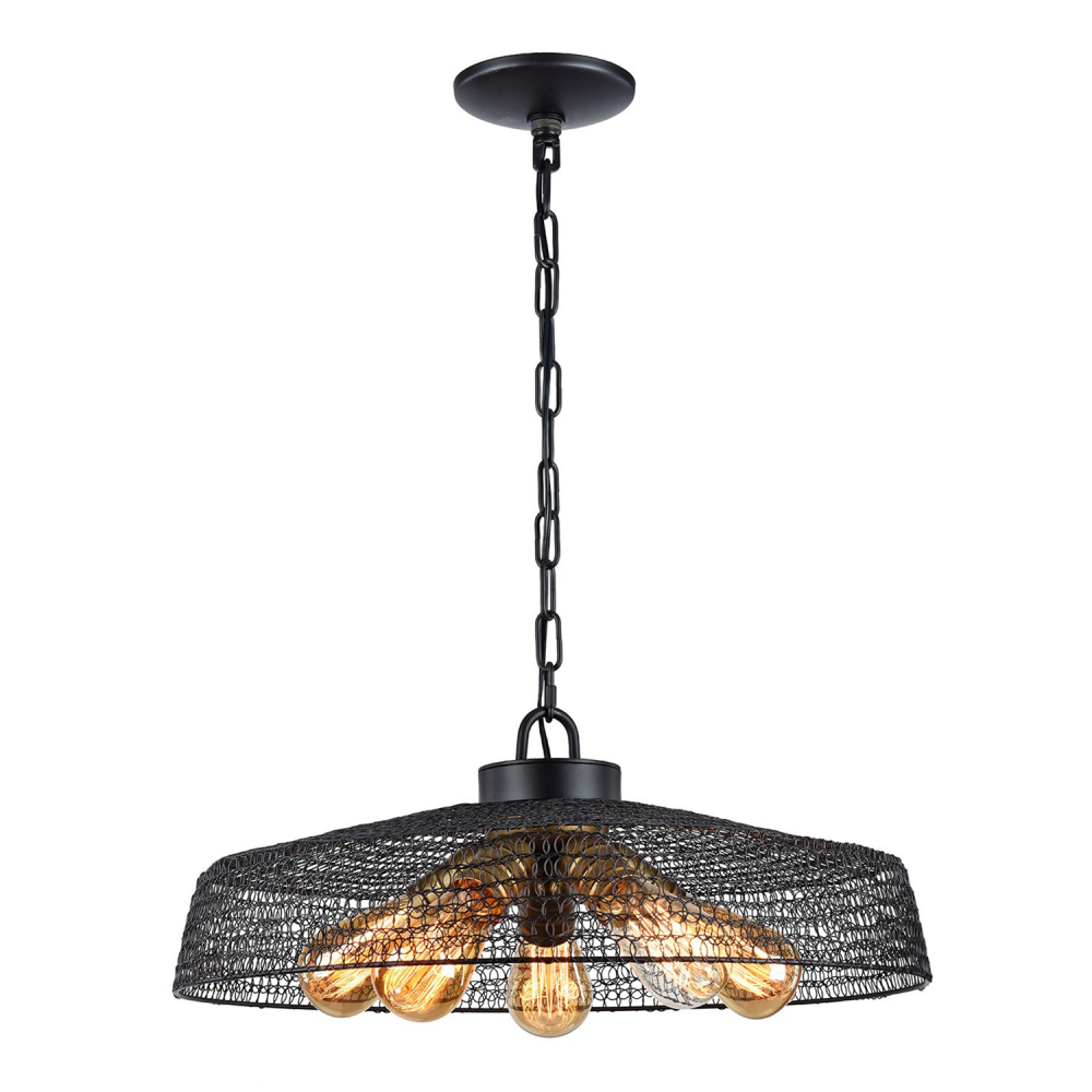 5-Light 20" Metal Shade Pendant