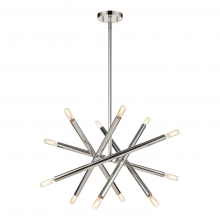 ZEEV Lighting CD10389-12-PN - Mandelorian 21" 12-Light Adjustable Sputnik in Polished Nickel