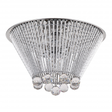 ZEEV Lighting FM60028-4-CH - 4-Light 17" Crystal Flush Mount