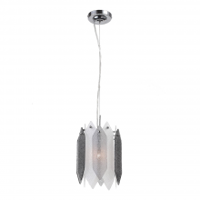 ZEEV Lighting MP40026-1-CH-SMF - 1-Light 9" Glass Mini Pendant