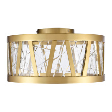 ZEEV Lighting SF11516-LED-AGB - Lucus 15" LED Crystal Drum Semi-Flush in Aged Brass