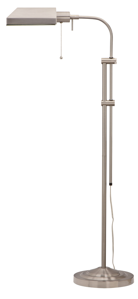 62" Height Metal Floor Lamp in Brushed Steel