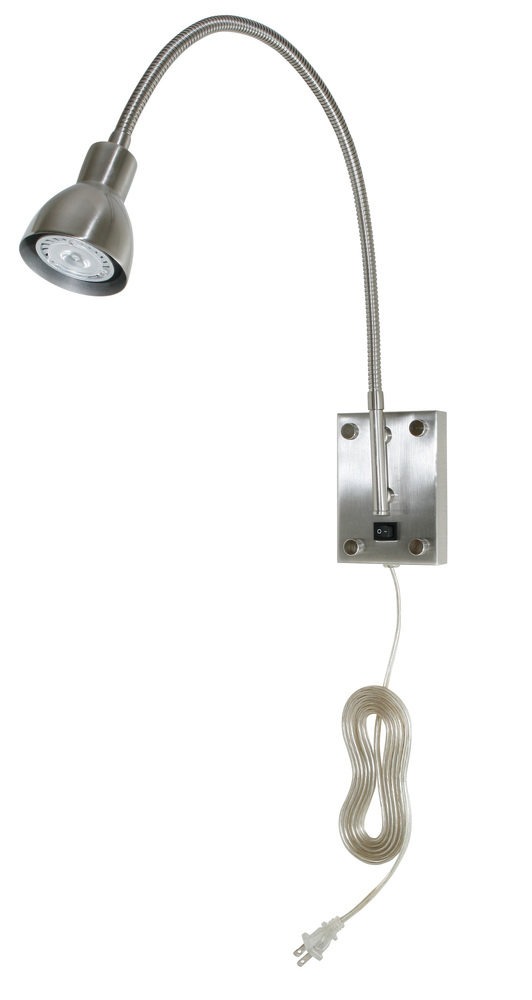 2.62" Height Metal Fixture in Brushed Steel