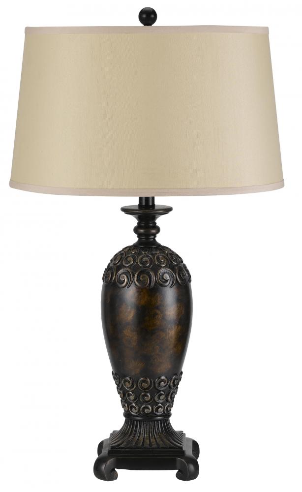 150W 3 way Biloxi resin table lamp